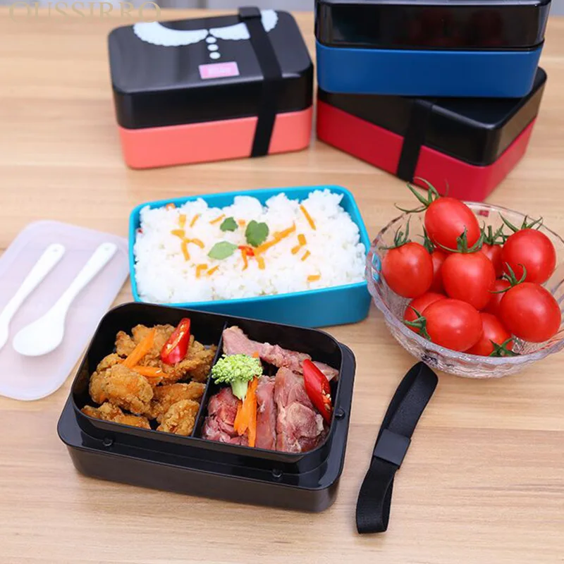 Environmental Protection Microwave Oven Food Box Dinner Box Double deck Two Layers Lunch Food Container