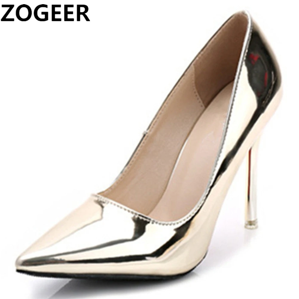 silver high heel wedges