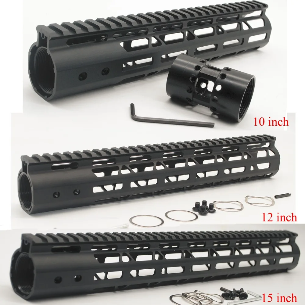 Aplus AR-15_10 ''12'' 15 ''дюймов Бесплатная поплавок системы M-Lok ствольная накладка Пикатинни рейку Fit. 223/5. 56 черный анодированный