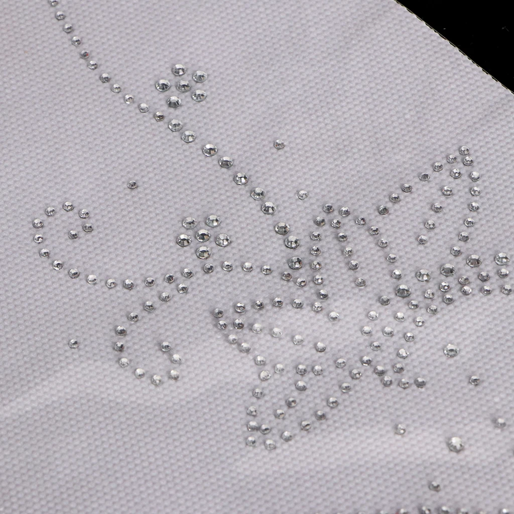 Flower Beads Crystal Rhinestones Iron on Hotfix Heat Transfer Applique Bling Patches for Clothes Bag Wedding Dress Supplies