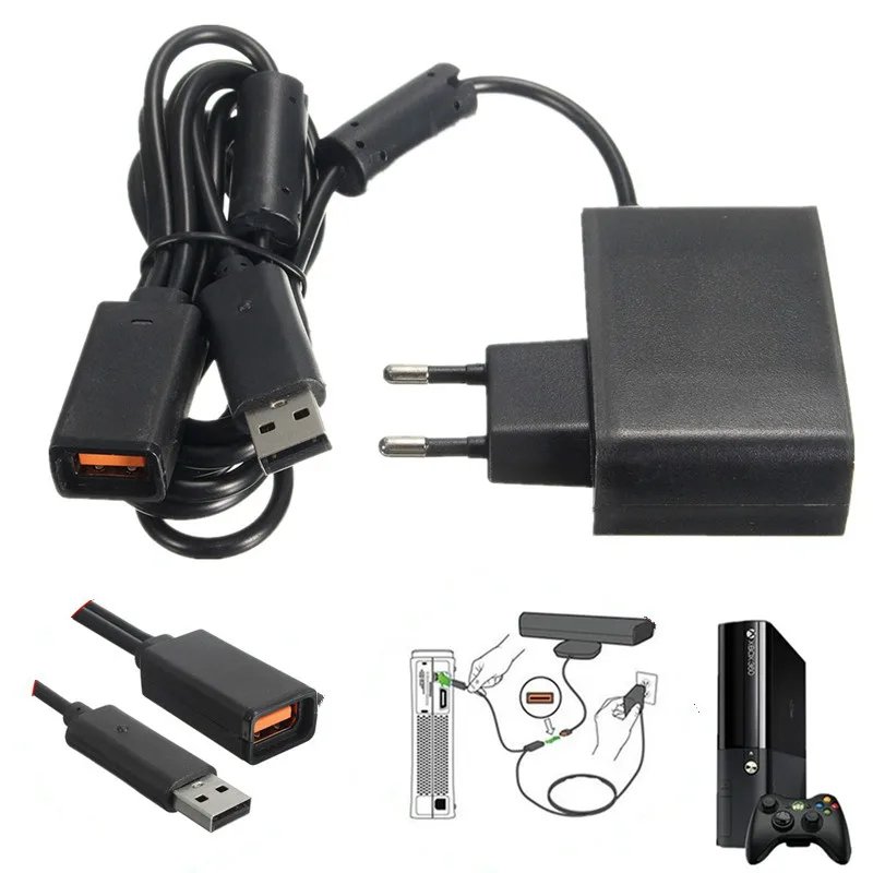 AC 100 В-240 В Питание ЕС переходник зарядка через usb Зарядное устройство для microsoft Xbox