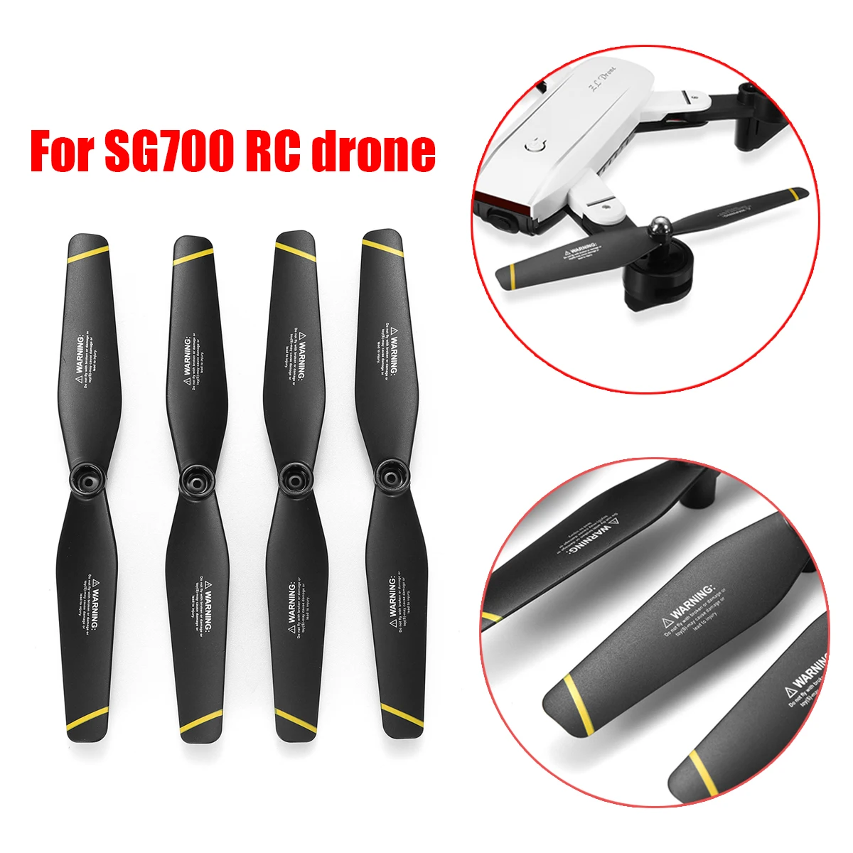 Buy for SG700 RC Drone Quadcopter 4PCS Original CW&CCW Propellers Blades Spare