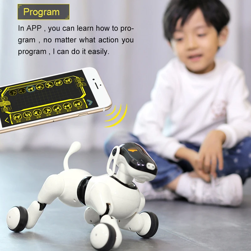 

Robot Dog Voice &App Controlled Robot AI Dog Interactive Toys Dances Sings Plays Music Touch Motion Control Toys For Children