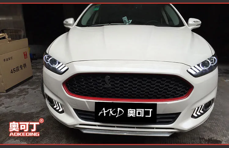 AKD Авто Стайлинг фара для Ford Mondeo 2013- Mustang Тип фары светодиодные ходовые огни биксеноновые фары противотуманные ангельские глаза