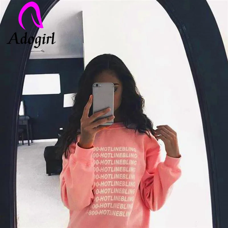 Adogirl مقنعين الرمز الهاتفي السيدات البلوزات الرباط خليط الشتاء ملابس النساء عارضة الخريف يجز طويل الأكمام النساء قمم