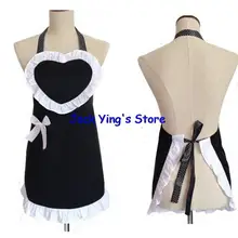 Кухонный Фартук для женщин для приготовления пищи официантка салон Haidresser принцесса черный хлопок белый передник с оборкой Avental de Cozinha Divertido