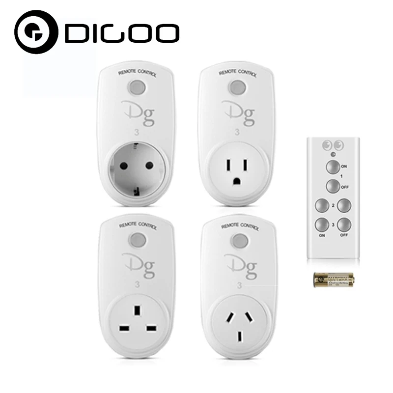 

Digoo RC-13 Smart Home RF Wireless Remote Control Socket Power Plug Controller EU US UK AU for Smart Home Automation
