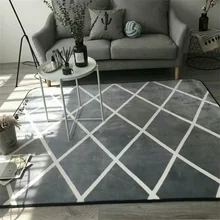 Модный Современный короткий геометрический серый белый клетчатый плетеный коврик с принтом/кухонный Коврик Гостиная Спальня, зал ковер