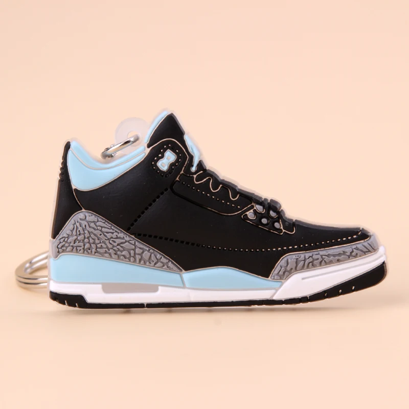 Мини Jordan 3 брелок обуви Для мужчин Wome/дети c логотипом отличный подарок для баскетбола брелок-кроссовок для ключей ключ держатель porte Clef - Цвет: Picture Color17