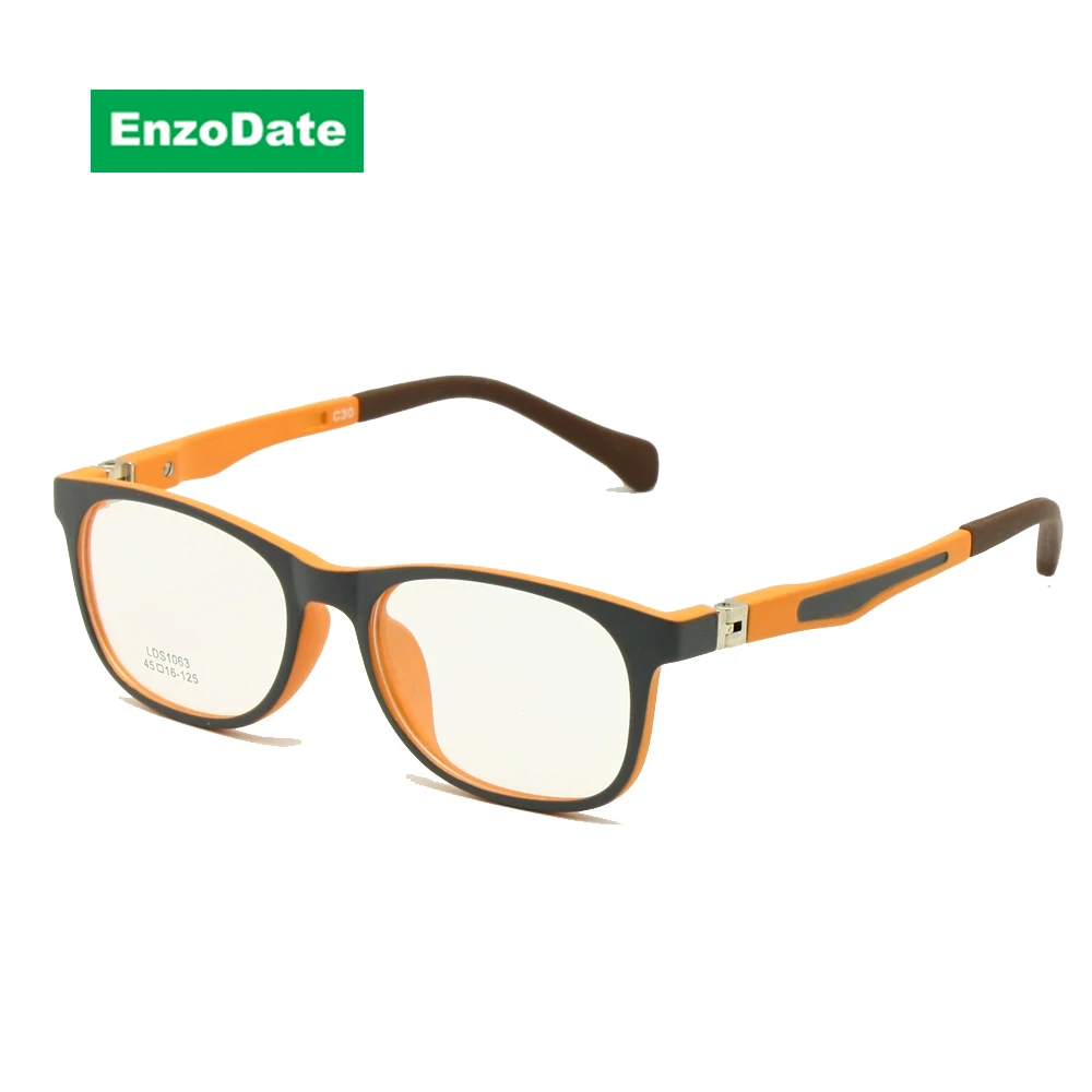 

Kids Glasses TR90 Size 45 Safe Bendable with Spring Hinge Flexible Optical Frame Boys Girls Children Eyeglasses Plano Lenses
