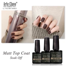Arte Clavo, 10 мл, верхнее покрытие, Гель-лак, матовое верхнее покрытие, длительное покрытие, Гель-лак для ногтей, впитываемый, тусклый, матовый, поверхность, гель для ногтей