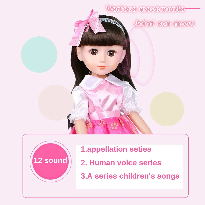 42 см высокий говорящий Blink кукла костюм игрушка мягкий пластиковый материал высокая имитация принцесса кукла девочка игрушка подарок для детей