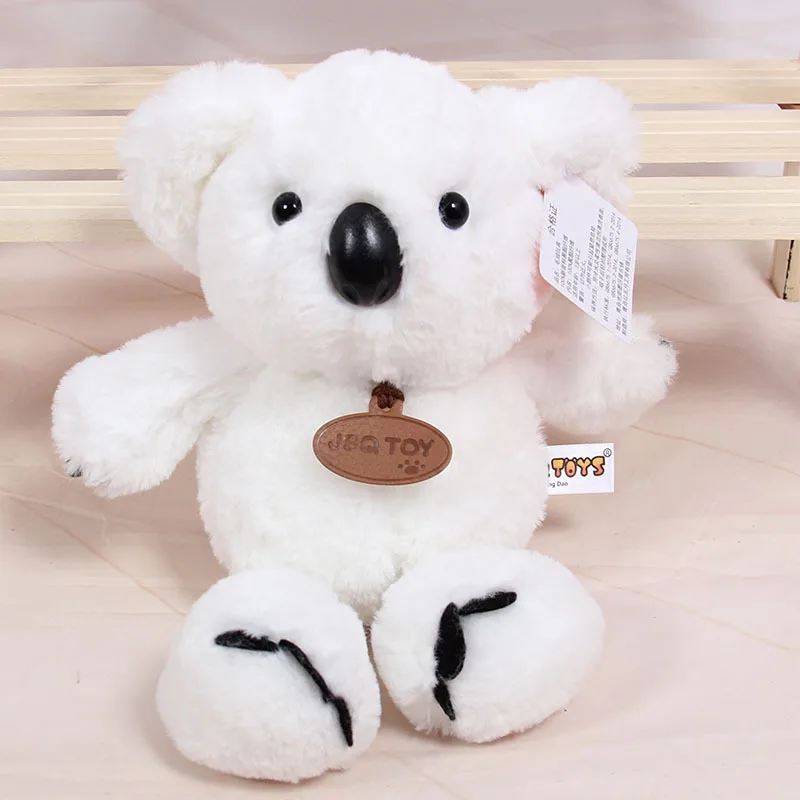 26 см лесное животное коала/енот/Слон/свинья плюшевая игрушка кукла подарок на день рождения ребенка Детская кукла - Цвет: Белый