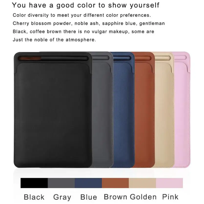 Чехол для ipad PU чехол сумка кожаный рукав Pro 12 9 дюйма и хранения Apple Pencil планшета NO29