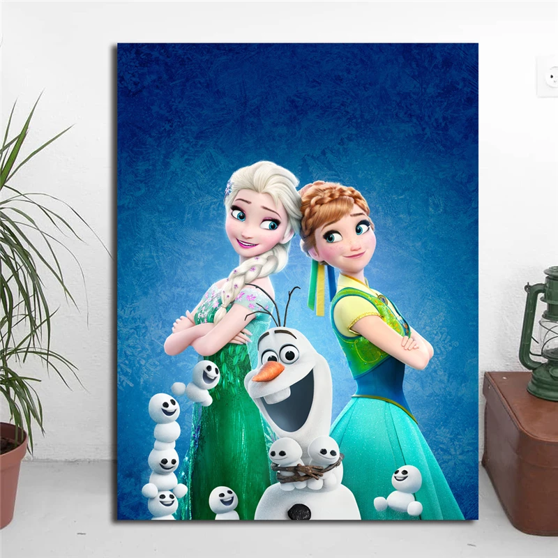 Snow Queen Elsa Anna Olaf Movie Wallpaper Hd Canvas Posters Prints