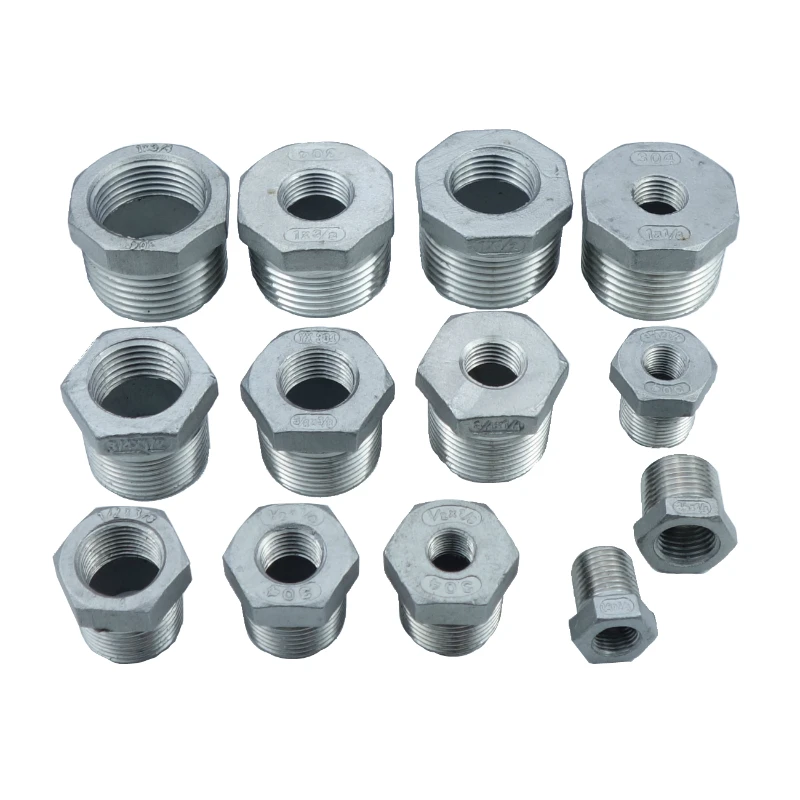 De acero inoxidable SS304 reductor de tubería accesorios reducir buje tamaño BSP hombre * BSP hembra De acero inoxidable SS304 reductor de tubería accesorios reducir buje tamaño BSP hombre * BSP hembra