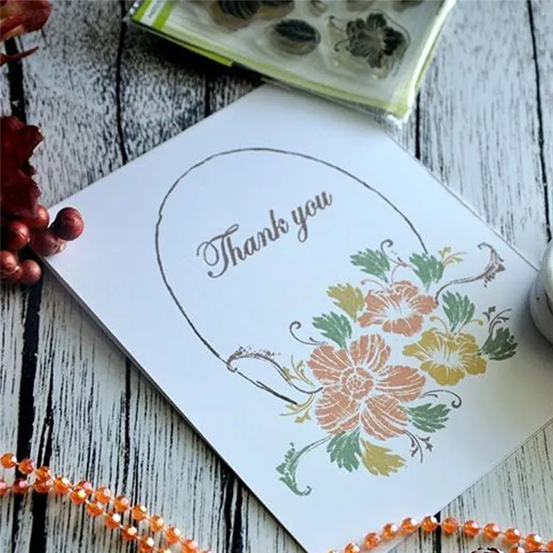 

GJCrafts Clear Stamps with Dies Flowers Metal Cutting Dies for Craft Dies Scrapbooking Card Making Die Cut New 2019