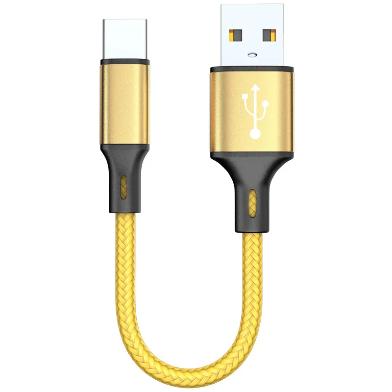 Быстрая зарядка короткие Тип-C USB Дата-кабель для xiaomi Мощность банк Применение 25 см для Батарея банк USB-type C кабель короткий для iphone ipad IOS