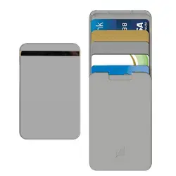 Кредитпосылка анти-сторона кошелек действие кошелек Push-pull держатель для карт черный Емкость 4-6 карт одной рукой слайд открыть 5 H