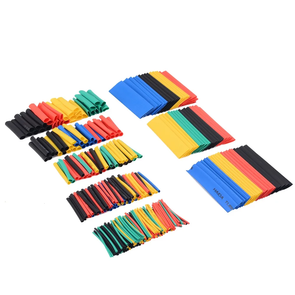 328PCS Adhesive Heat Shrink 2:1 Tube Car Electrical Sleeving Cable Wire Wrap Set