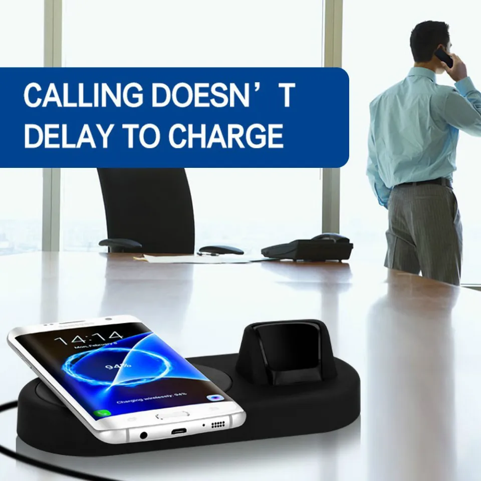 QI Wireless Charger 2in1 Smart Device with Bluetooth Call handsfree and Wireless Charging for Iphone 8 X XS XR S8 S9 Qi Standard
