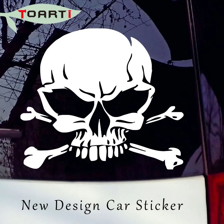 Fashion Funny Skull And Cross Bones Car Decals Sticker Waterproof Vinyl ...