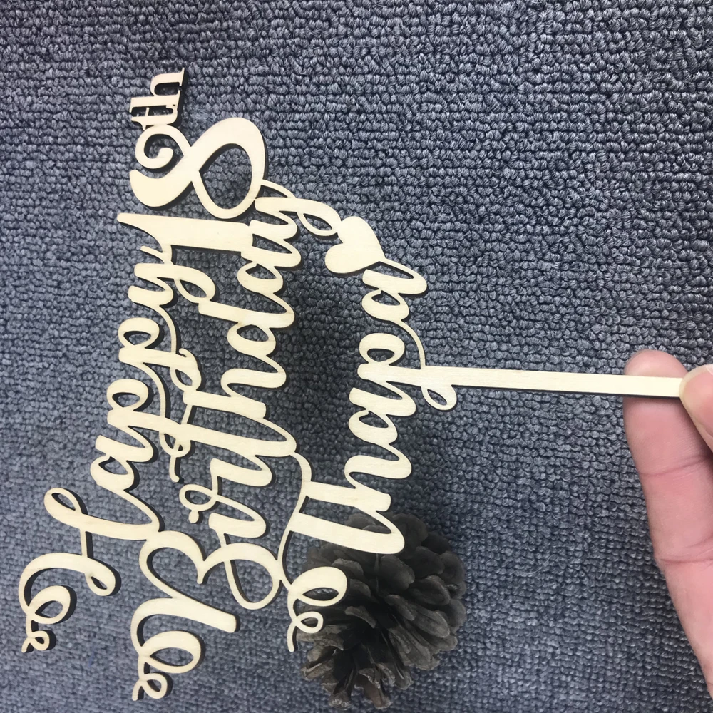 Personalized name and age Happy Birthday Cake Topper ,Custom Birthday Party Cake Topper Decor Supplies, As Birthday Gift (2)