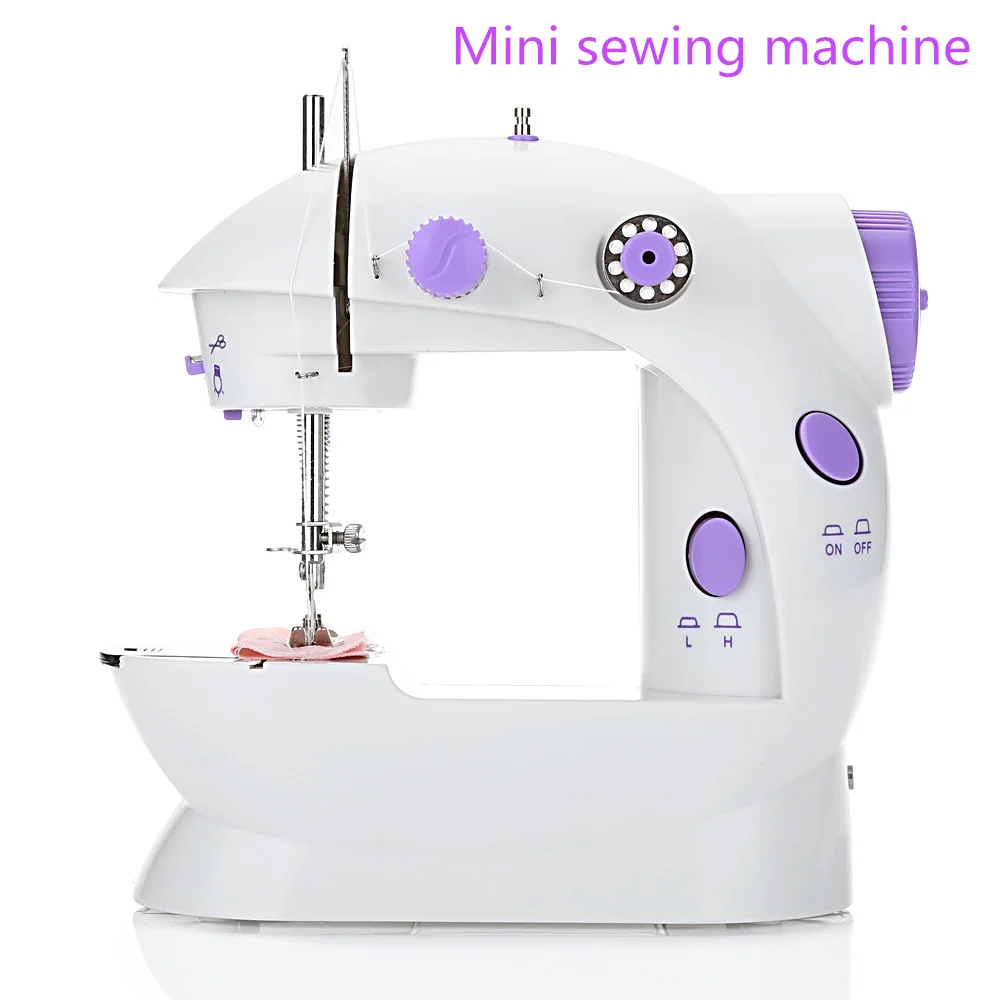 Mini Electric Handheld Sewing Machine Dual Speed Adjustment with Light Foot AC100-240V Double Threads Pendal | Дом и сад