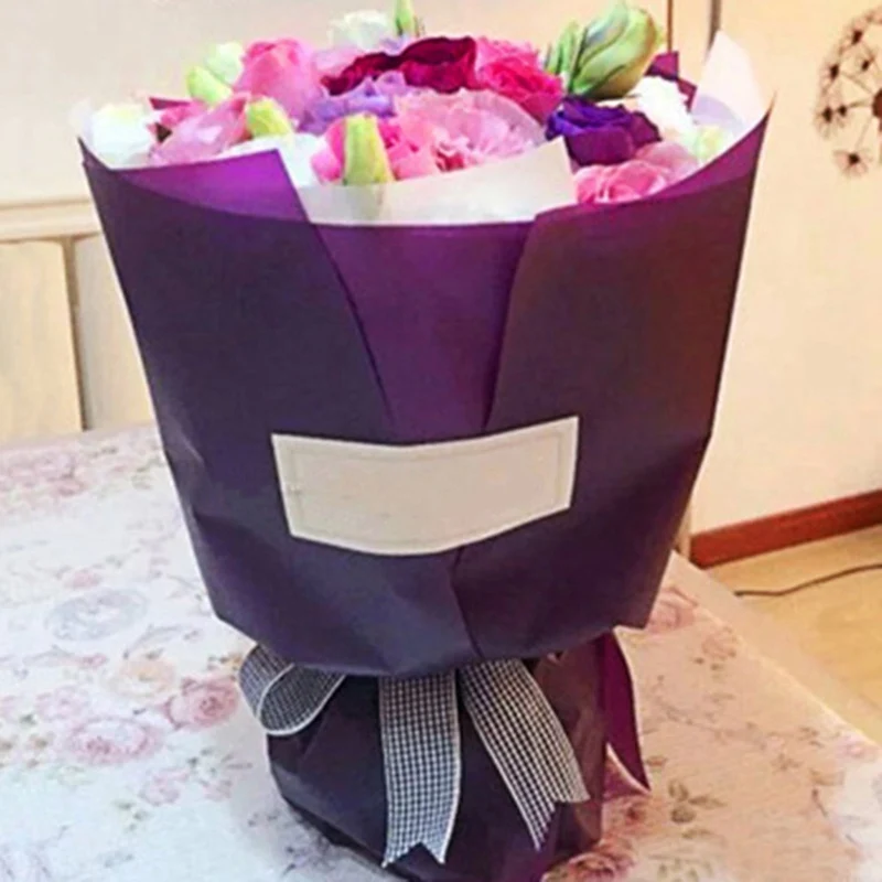 20 pcs Diy Tissue Paper Bouquet Wrapping Crepe Paper Flower Christmas