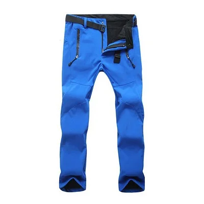 Горные женские Зимние флисовые штаны, уличная спортивная одежда для рыбалки, Походов, Кемпинга, походов, лыжного спорта, женские брюки MB020 - Цвет: Blue
