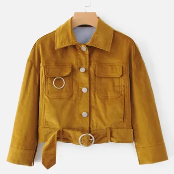 

New Arrival Women Solid Long Sleeve Coat Fashion Turn-Down Collar Coat