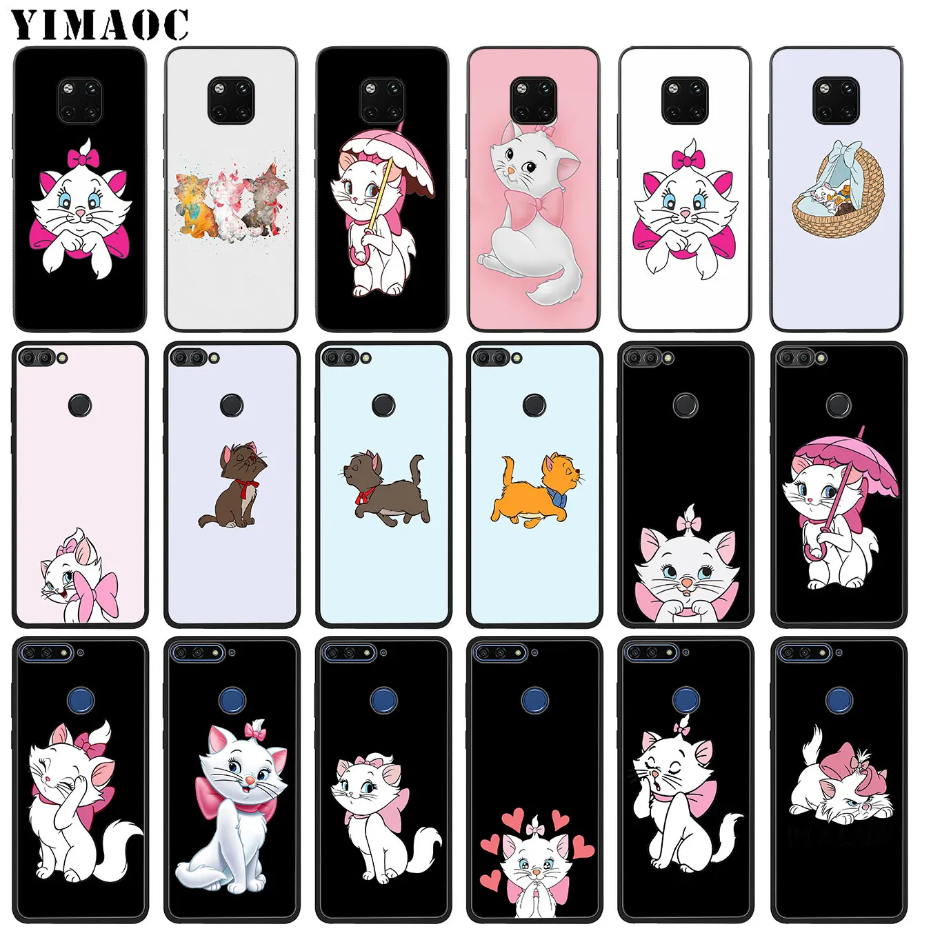 Мягкий силиконовый чехол YIMAOC с изображением кота аристокота Мари для Huawei Mate 30 20 10