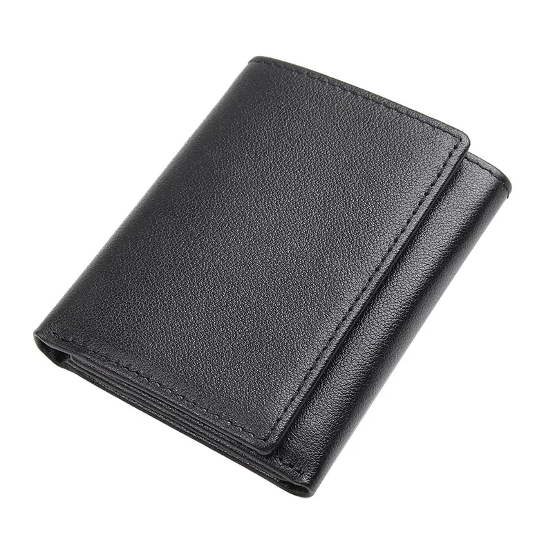 J.M.D Miltifunction RFID кожаный двойной кошелек мужской кредитный держатель для карт защитный чехол для карт R-8137A - Цвет: Black