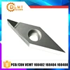 2PCS PCD/CBN VCMT160402 VCMT160404 VCMT160408  PCD Machining Lathe Turning Inserts Diamond Inserts Carbide Lathe Cutter ► Photo 1/2
