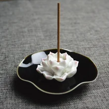 Мини китайский стиль ладан ручной работы керамический свежий ладан диск зеленый аромат лотоса дешевая керамика ладан горелка