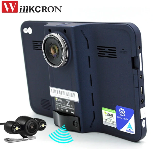 7 Car GPS Navigation DVR video camera 16GB dual lens Full HD 1080P G Sensor Rear