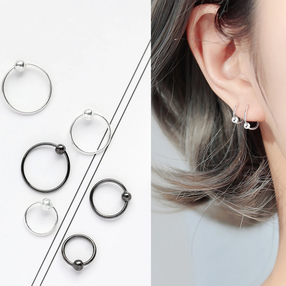 100pcs Oreille Tragus Helix Cartilage Diath Hoop Nose Lip Ring 20 g Body Piercing