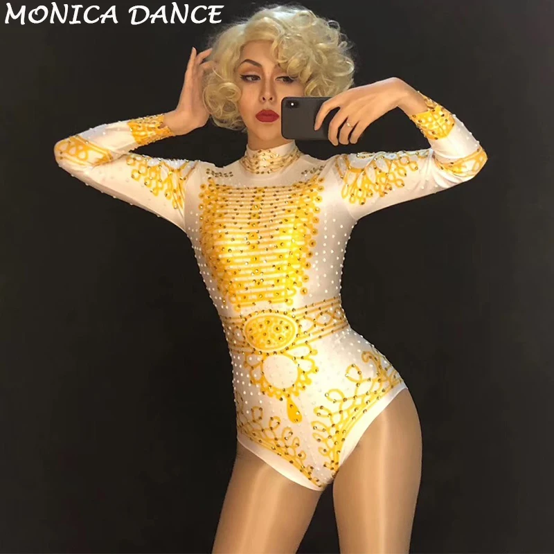 white and gold bodysuit