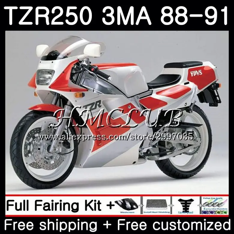 Корпус для YAMAHA red TZR-250 3MA ТЗР 250 1988 1989 1990 1991 5HC. 8 TZR250RR TZR250 RS RR YPVS TZR250 88 89 90 91 обтекатель - Цвет: No. 1