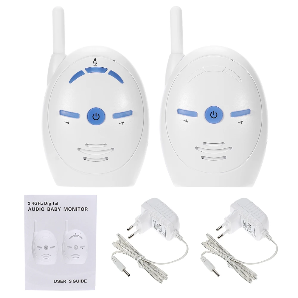 

Infant Baby 2.4GHz Wireless Audio Monitor Support 2-way Audio Voice Monitoring Crying Alarm for Baby Safety Security