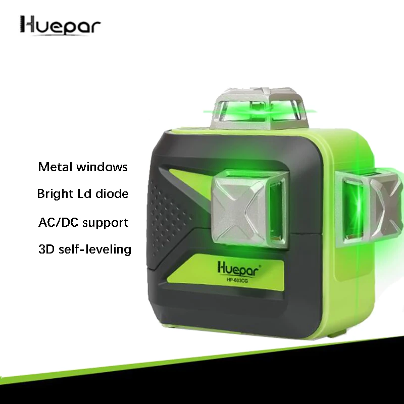 

Huepar Brand 12 Lines 3D LD diode Laser Level Self-Leveling 360 Horizontal Vertical Cross Super Powerful green Laser Beam