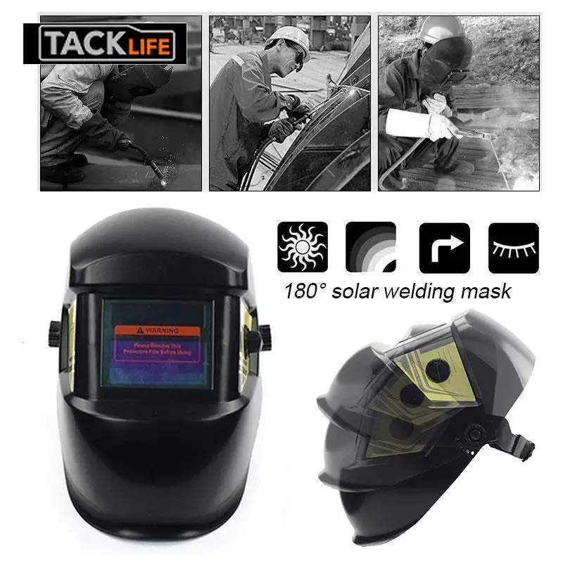 

Tacklife Head-mounted Solar Auto Darkening Electric Welding Mask/Helmet/welder Cap/Welding Lens for Welding Machine DIN16