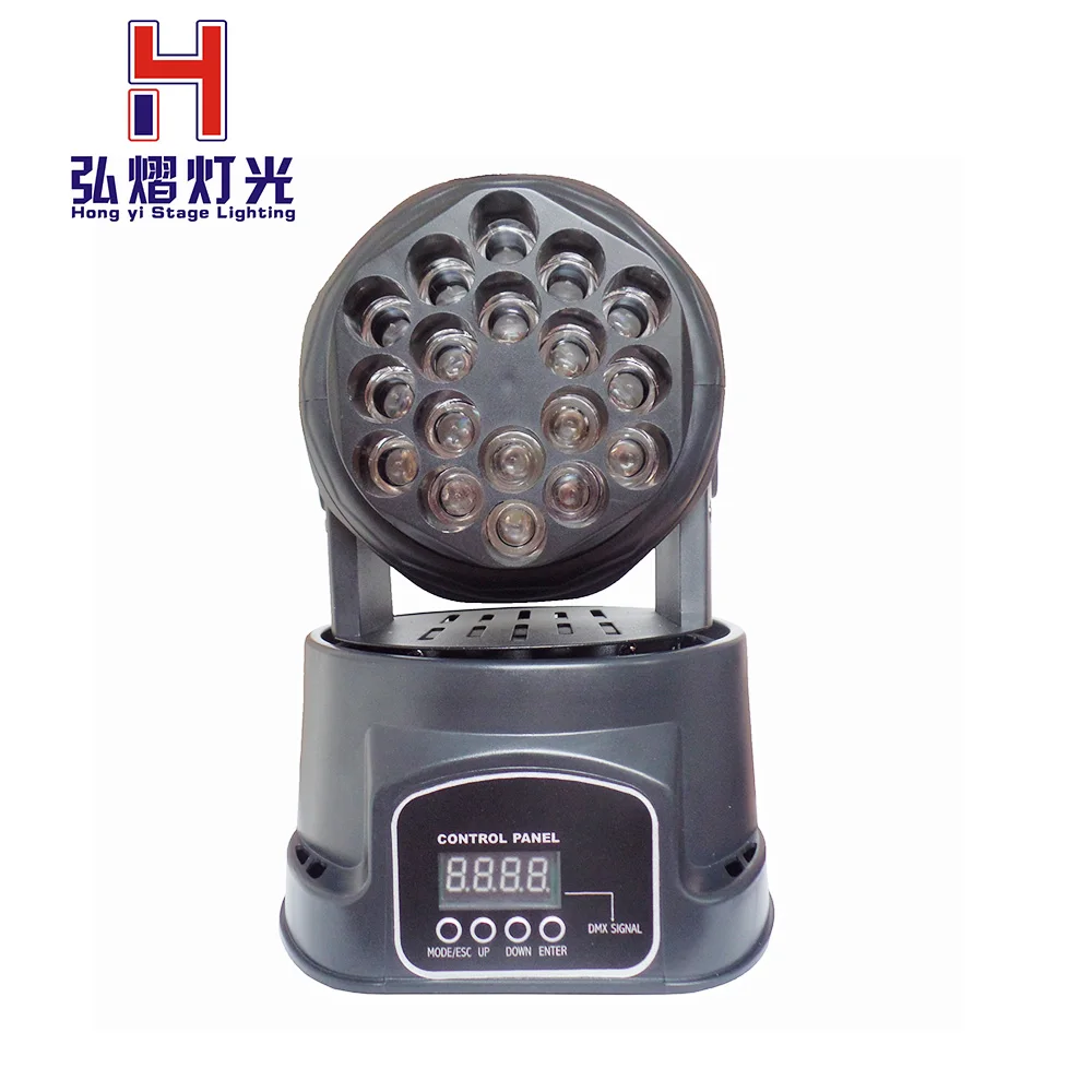 

1PCS 2017 NWE 18X3W Beam Moving Head Light RGBW LED Wash Moving Stage Lighting