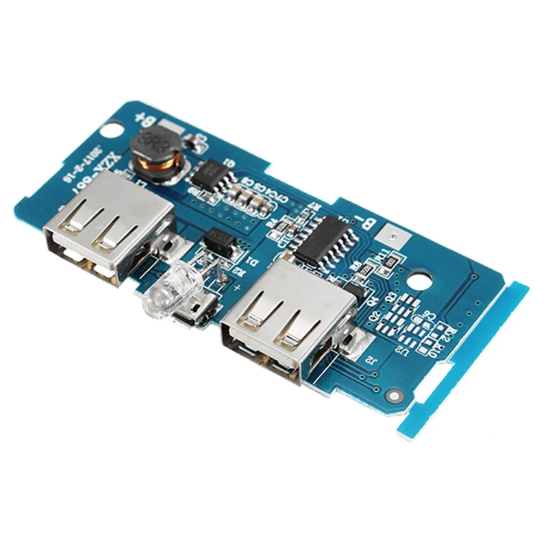 Двойной USB зарядка для цепей мобильных телефонов DIY цепи 3 7 В до 5 1A 2A Boost модуль Power