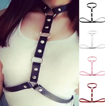 

New Fshion Leather Harness Garters Sexy Chest Sculpting Body Waist Belt Punk Gothic Sexy Bra BODY Bondage PU Leather Waist Belts