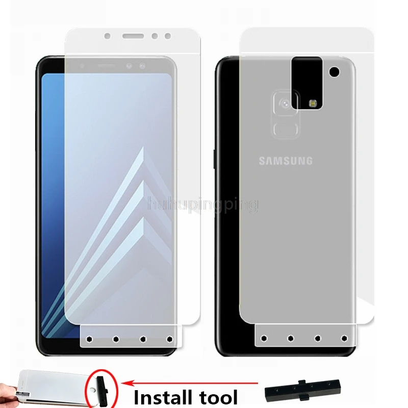 

New Soft 4D Full Body Protection Smart Assist Hydrogel Film for Samsung Galaxy A8 2018 Anti-Scratch AUTO Fixed Screen Protector