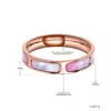 Lokaer Trendy Titanium Stainless Steel Wedding Rings For Women Girls Rose Gold Shell CZ Crystal Female Engagement Jewelry R19072 ► Photo 2/5