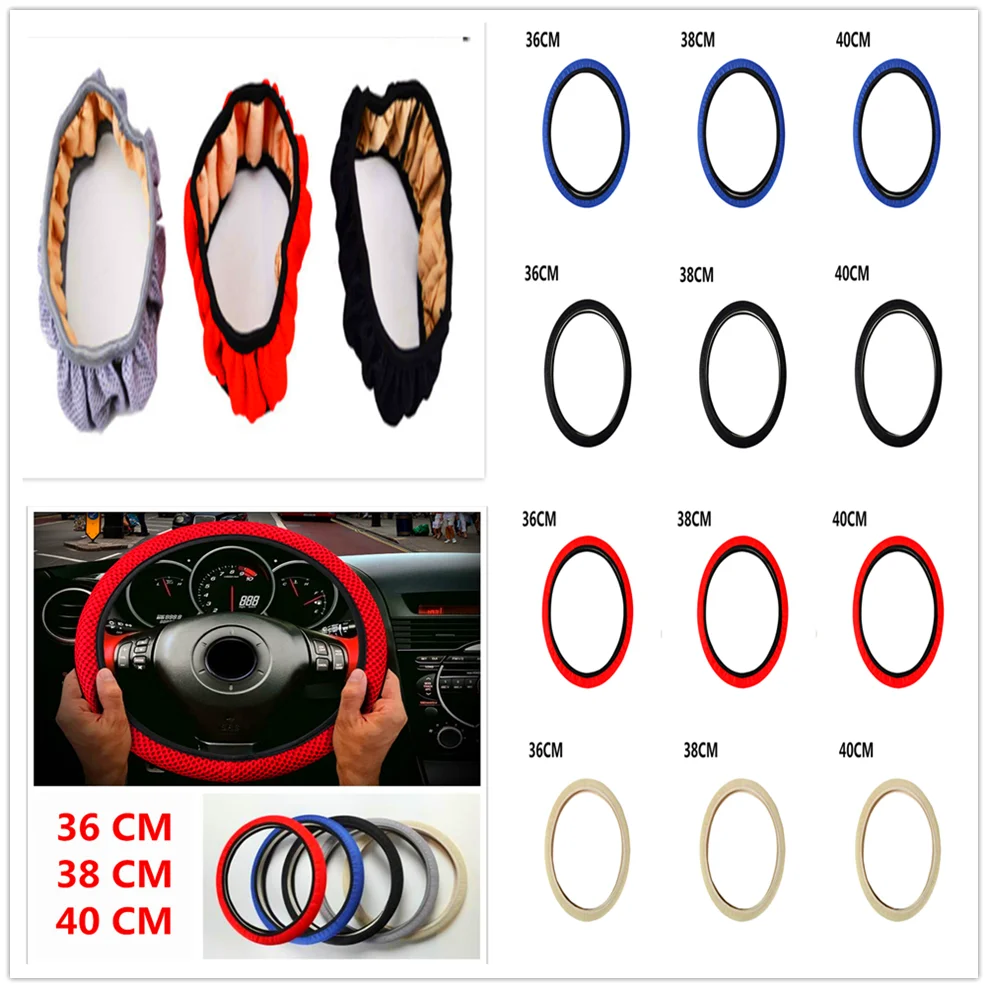 

Car Steering wheel Cover Anti-Slip net Auto summer cloth FOR Kia Forte Ceed Stonic Stinger Rio Picanto Niro Soulster No3