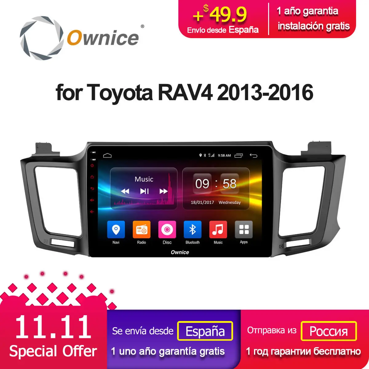 

Ownice k3 k5 k6 Android 9.0 Octa Core For Toyota RAV4 2013-2015 2016 Car DVD player Navigation GPS Radio 4G LTE DSP 360 Panorama