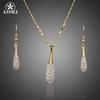AZORA-collar de gota de Agua de Cristal austriaco Stellux, Color dorado, pendiente y colgante, TG0022 ► Foto 1/4